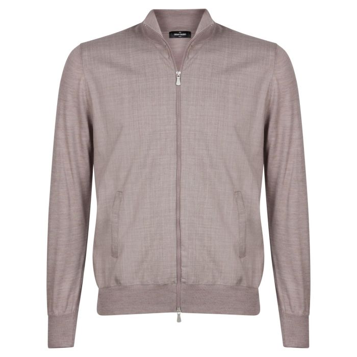 Gran Sasso knitted hybrid jacket taupe