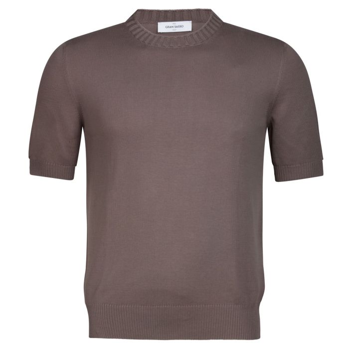 Gran Sasso knitted T-shirt brown