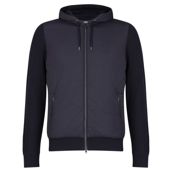 Herno hybride jacket hooded navy