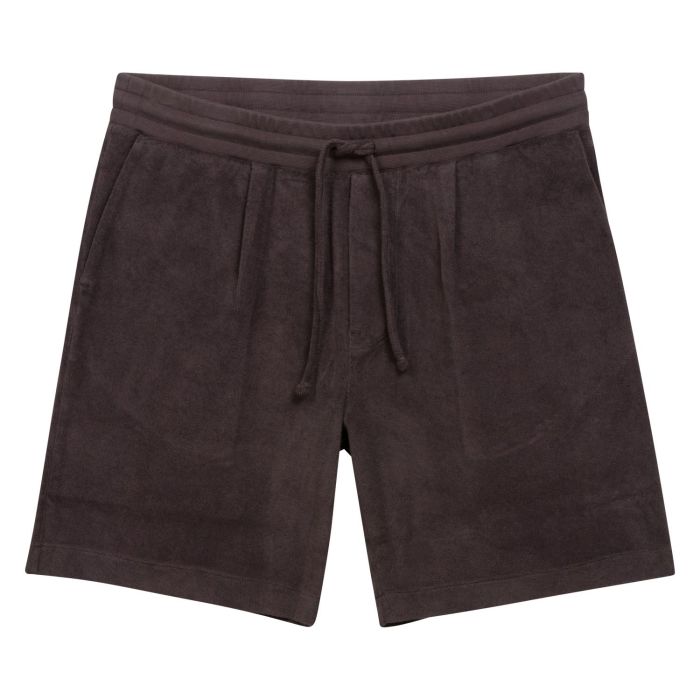 Wahts Baxter toweling comfort shorts dark brown