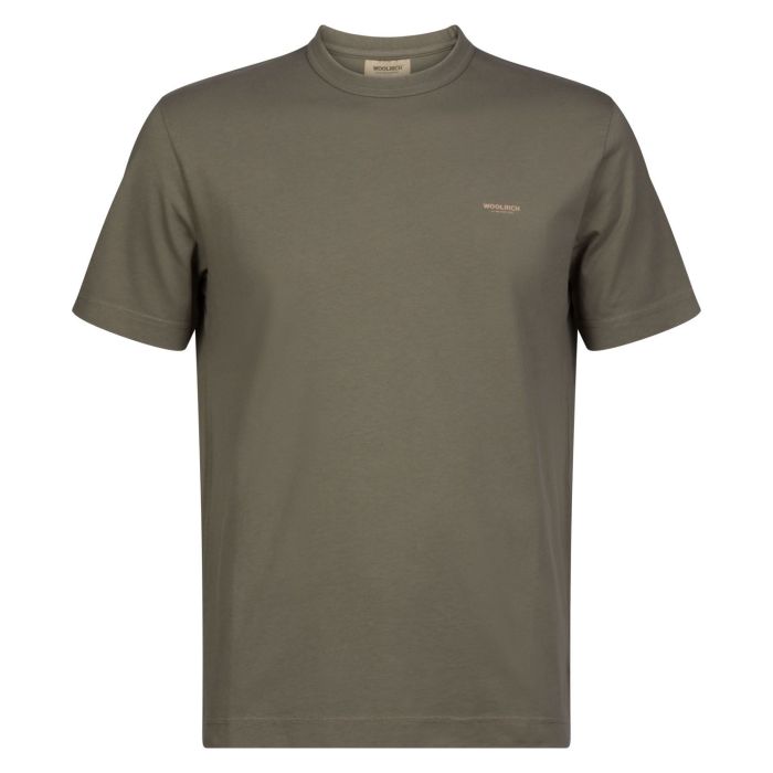 Woolrich cotton logo T-shirt smokey olive