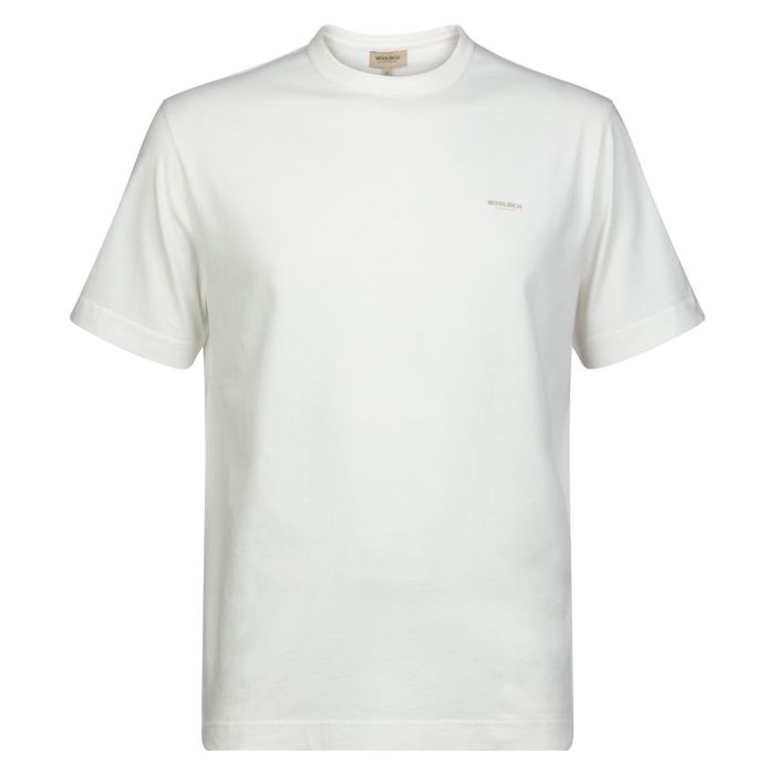 Woolrich cotton logo T-shirt arctic white