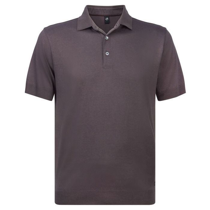 Wahts Luxury Jersey polo dark brown