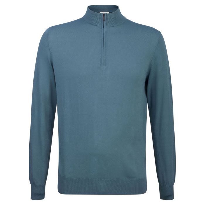 Atelier Del Sud half zip royal bleu super fine