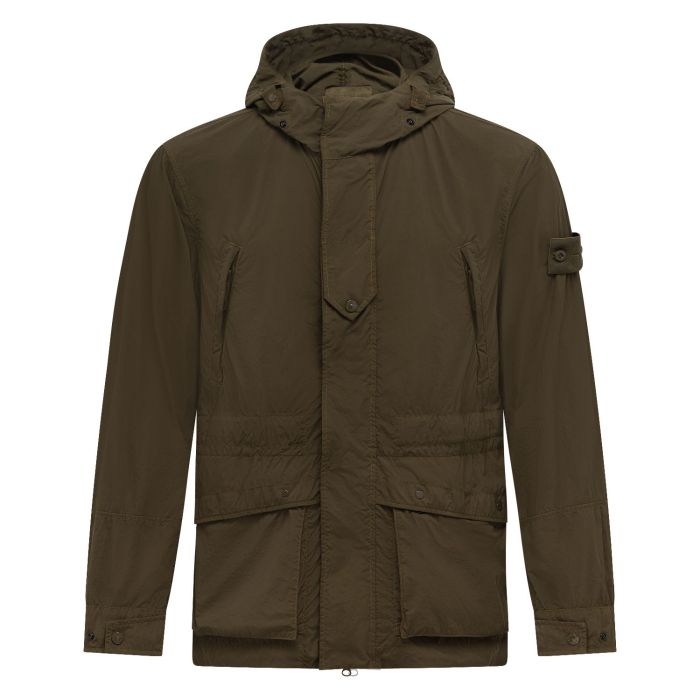 Stone Island short parka military green