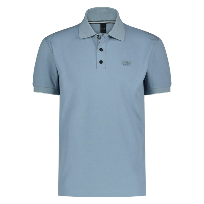 Alpha Tauri polo pique k.m. licht blauw