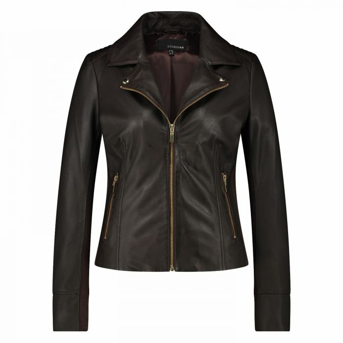Arma dames leren jas kendall maronne