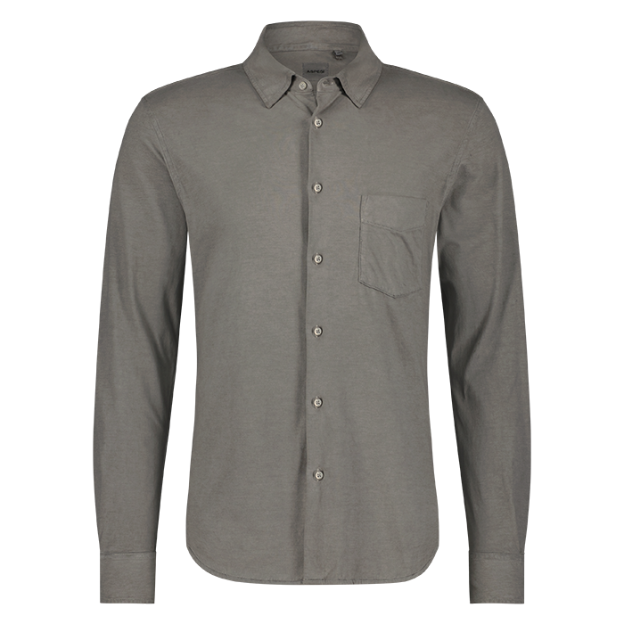 Aspesi, soft stretch shirt carbon