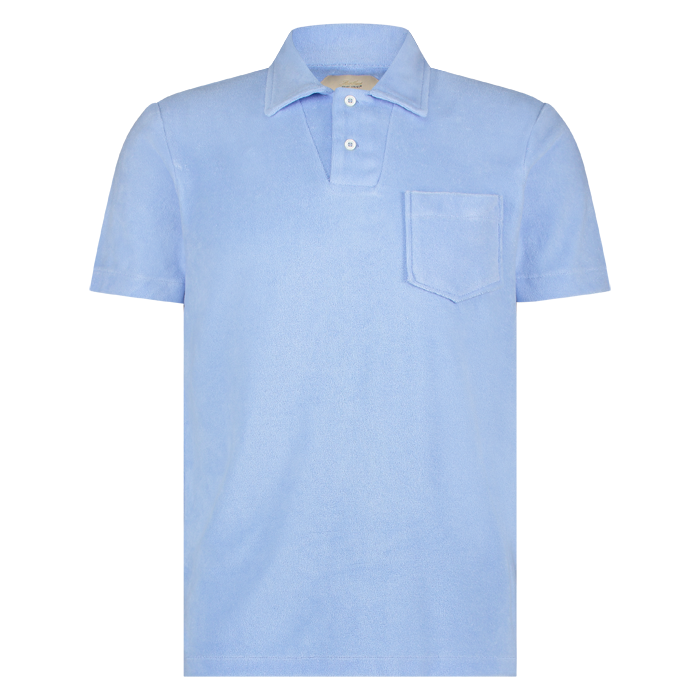 Aurelein badstof polo light bleu