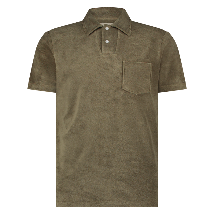 Aurelein badstof polo olive
