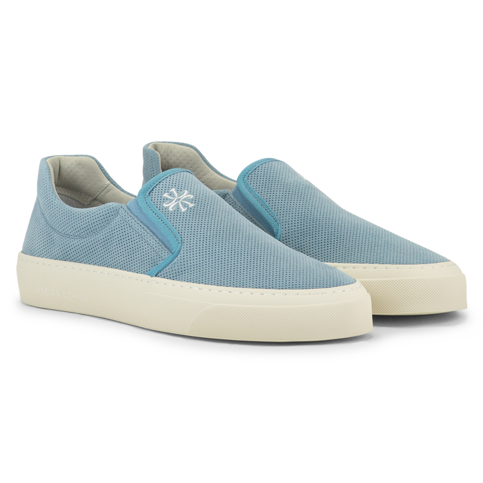 Jacob Cohen heren slip on sneaker light blue