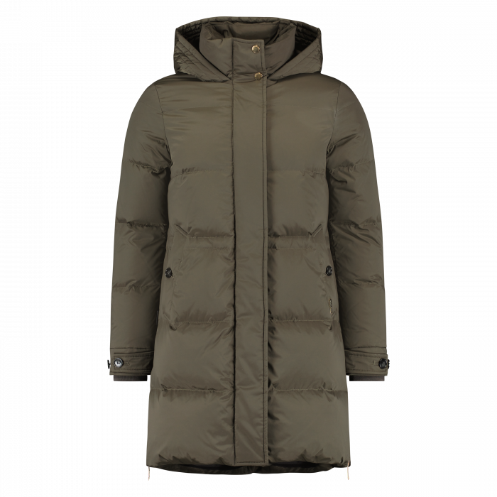 Woolrich dames Alsea puffy parka dark green