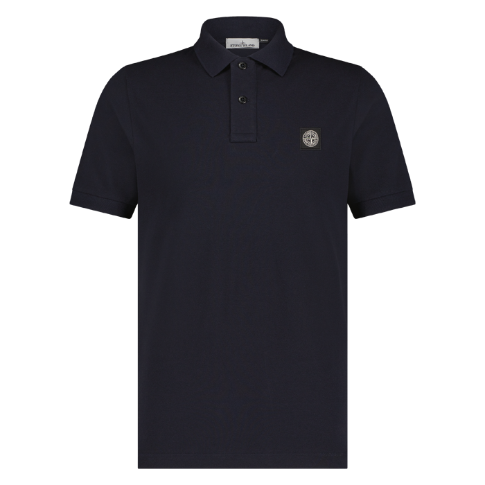 Stone Island heren polo corta slimfit black