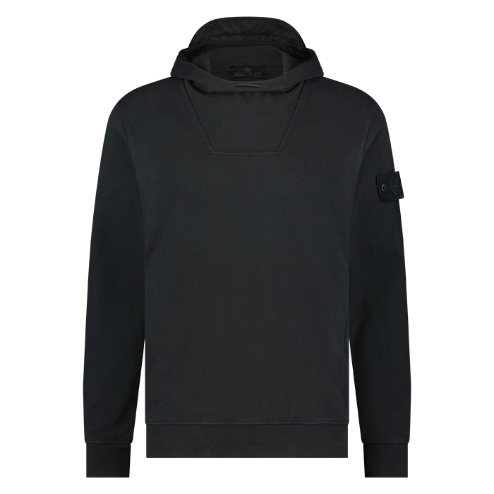 Stone Island hooded sweat blck gohst piece