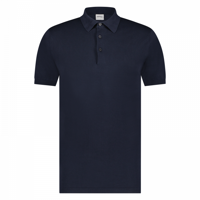 Aspesi heren knit polo navy