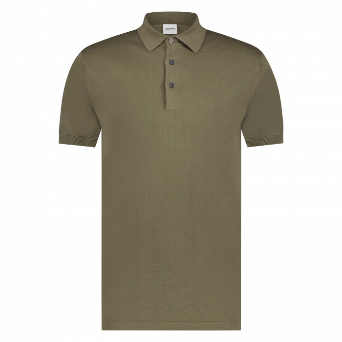 Aspesi heren knit polo military
