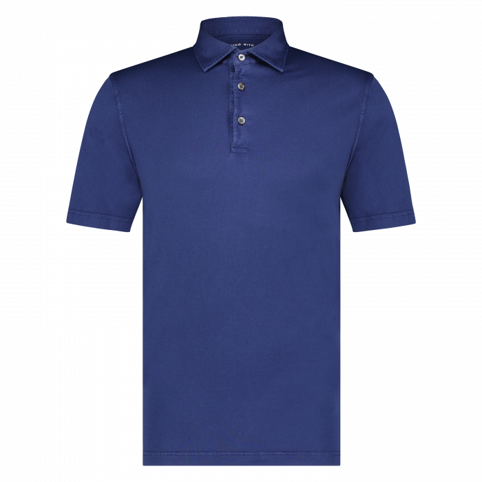 fedeli heren jersey polo donkerblauw