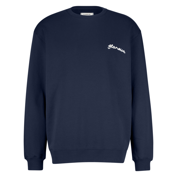 Flaneur Signature sweater navy blue