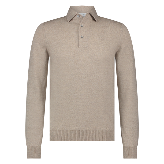 Gran Sasso polo merino ecru