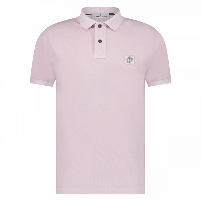 Stone Island heren polo korte mouw rose quartz