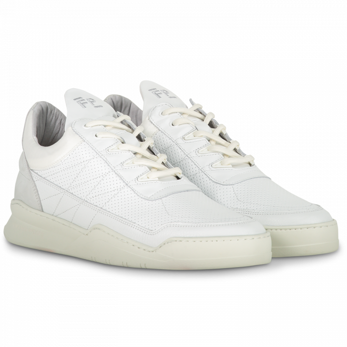 Filling Pieces heren low top bianco perfor off whi