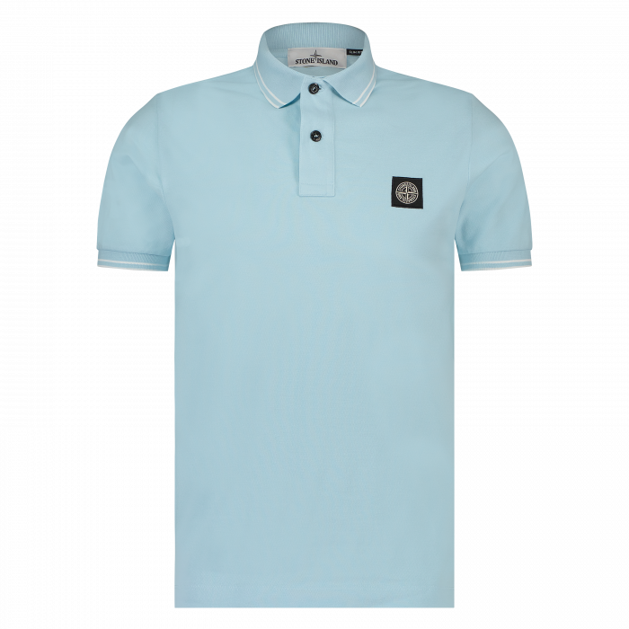 Stone Island heren short sleeve polo shirt aqua
