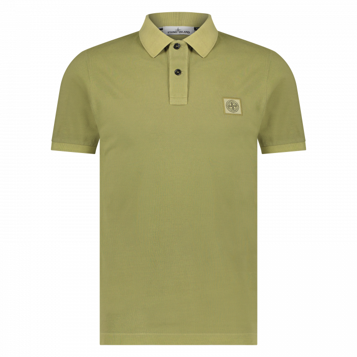 Stone Island heren polo korte mouw licht groen