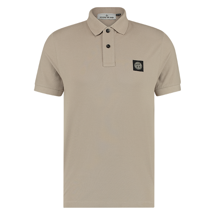 Stone Island heren polo corta slimfit dove grey