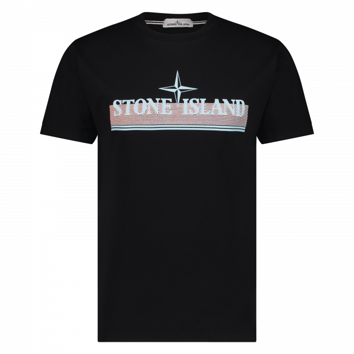 Stone Island t-shirt korte m zwart print