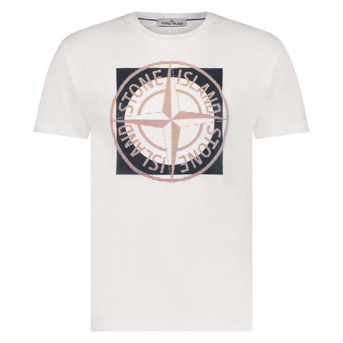 Stone Island t-shirt korte m wit print