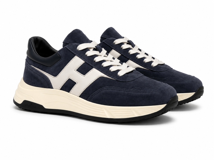 Hogan hyperlight suede marine, white H