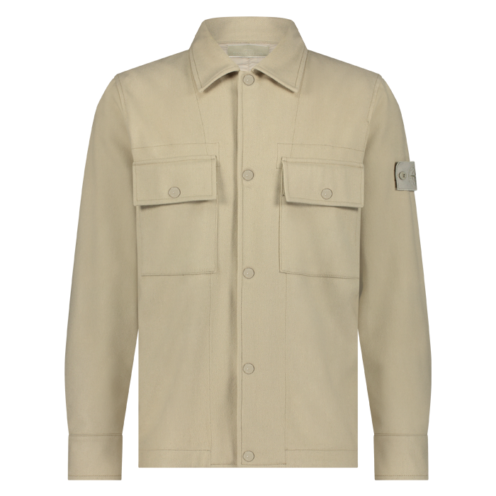 Stone island beige ghost overshirt hotsell