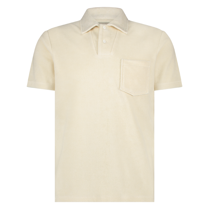 Aurelein badstof polo off white shell