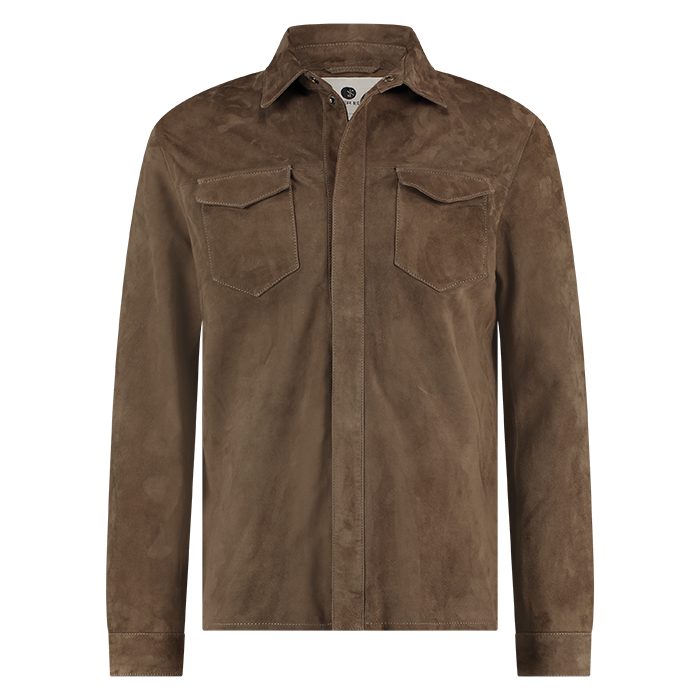 Suede overhemd heren store