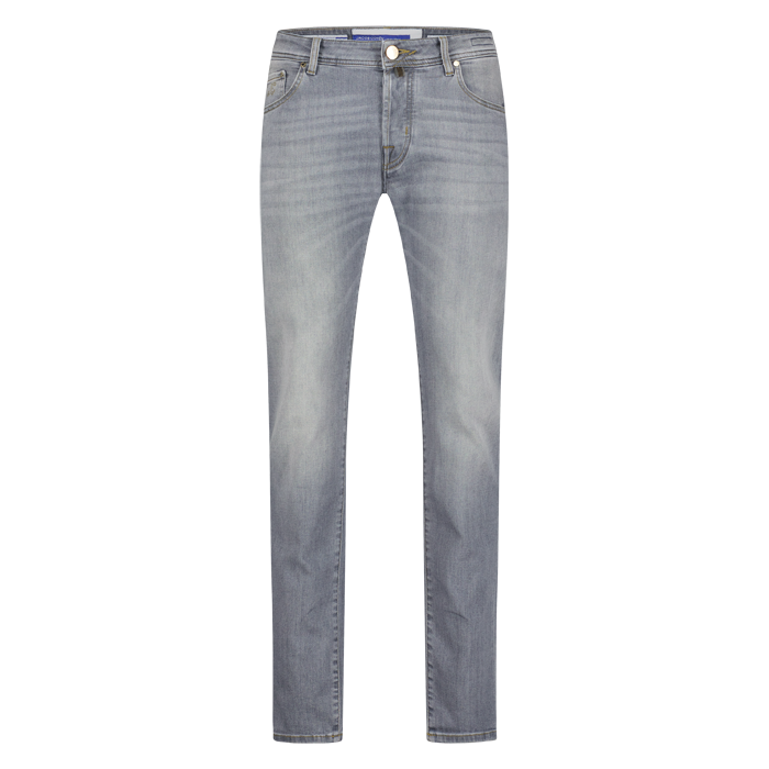 Jacob Cohen heren jeans nick slim grijs beige etik