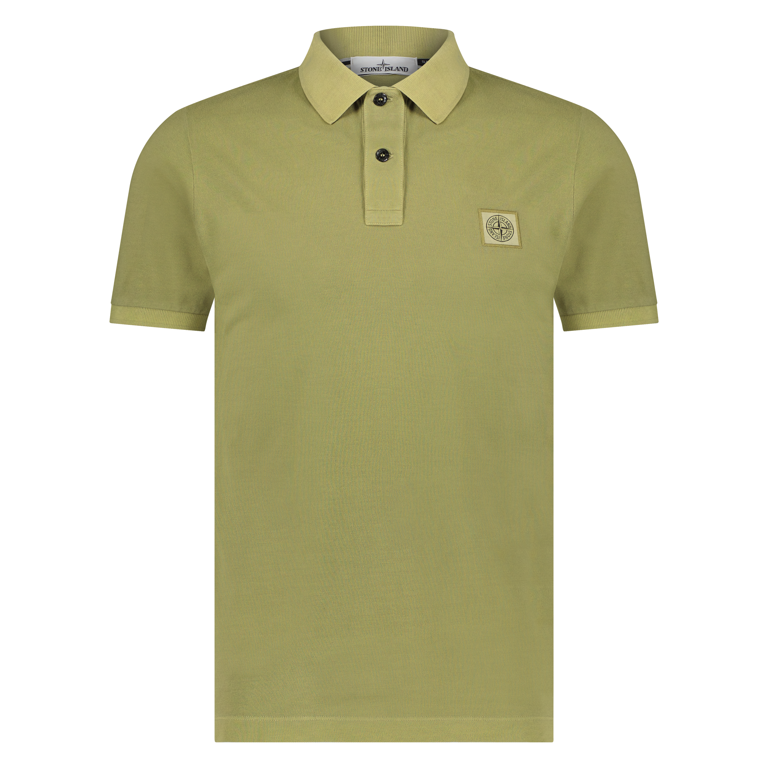 Stone Island heren polo korte mouw licht groen