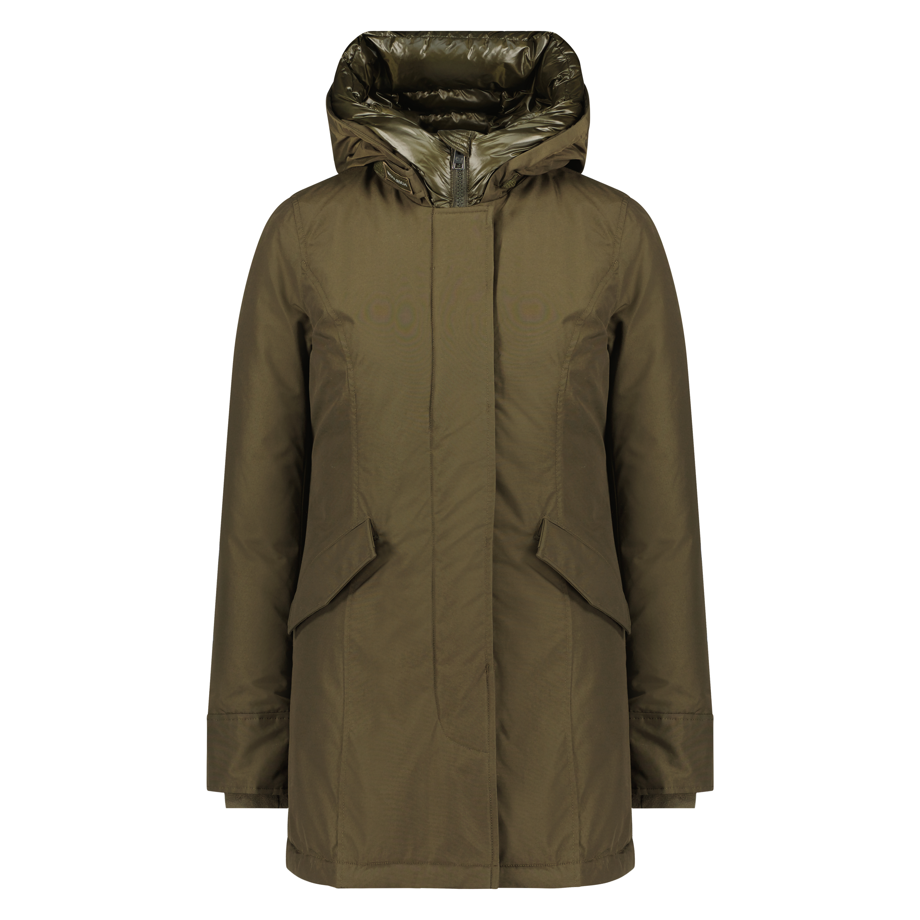 zone Op de grond Bij zonsopgang Woolrich dames arctic parka dark green