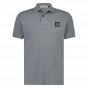 Polo corta slim fit grey green