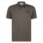 Polo corta slim fit walnut