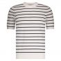Gran Sasso T.S. luxe white bleu stripe