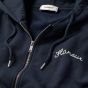 Flaneur Signature zip-up hoodie navy