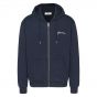 Flaneur Signature zip-up hoodie navy