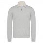 Gran Sasso zip mock light grey