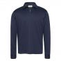 Valenza supima ls polo zip navy blue