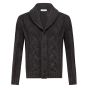 Gran Sasso Shawl neck kabel vest anthra