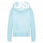 Closed hooded sweat logo hoodie bright ocean