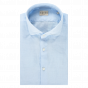 Xacus heren overhemd linnen licht-blauw.
