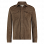 Alter Ego heren suede over shirt dark taupe