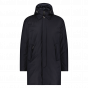 Woolrich luxe wool silk coat melton bleu