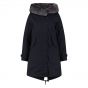 Woolrich dames literary rex parka melton blue